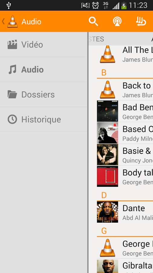    VLC for Android beta- screenshot  