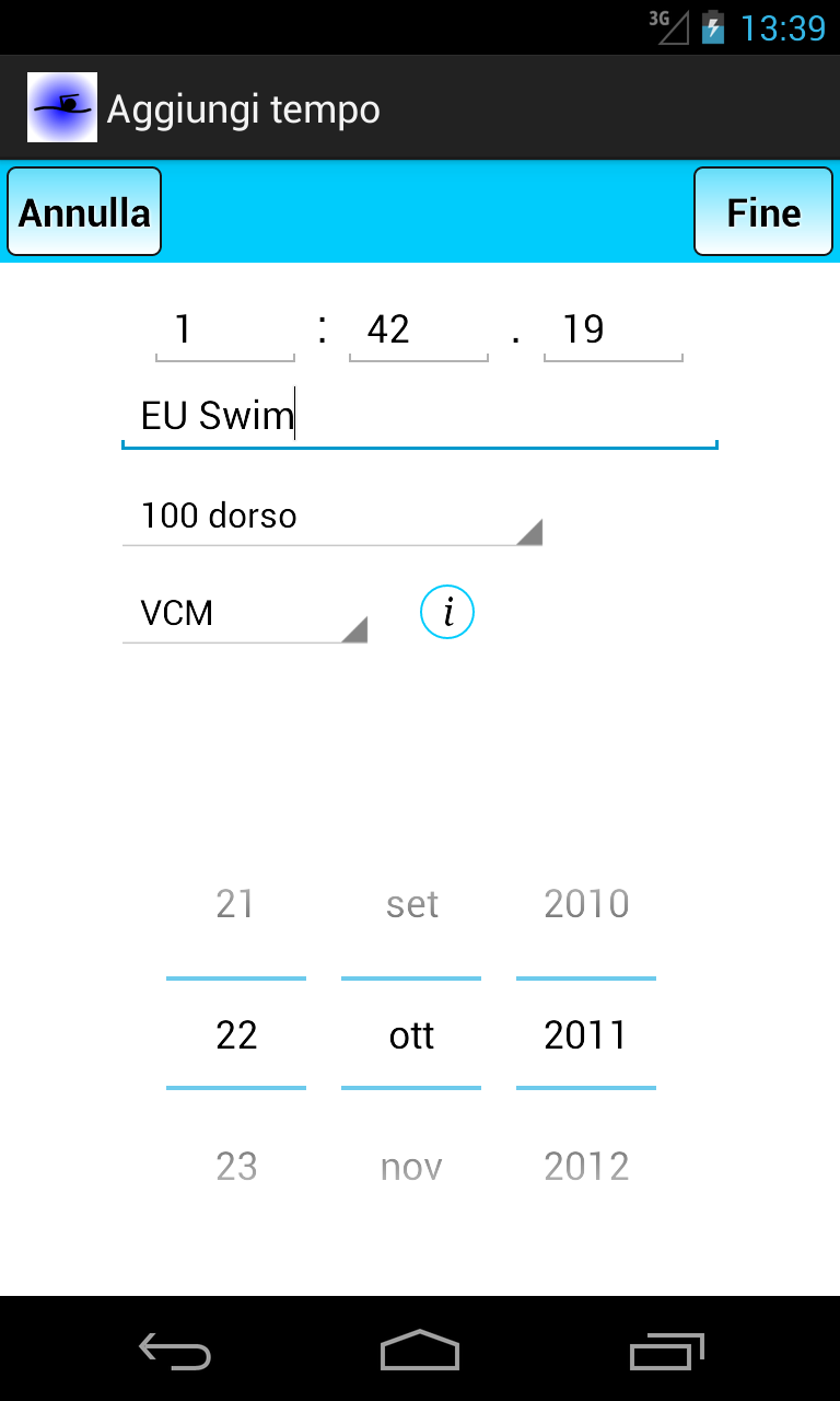 Swim PB Screen 3