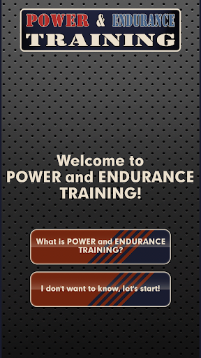 Power and Endurance Training