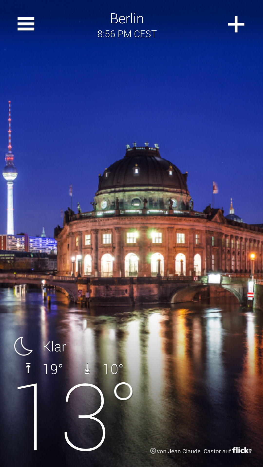 Android application Yahoo Weather screenshort