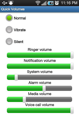 Quick Volume Settings