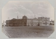 Gezicht op het postkantoor en bankgebouw te Pretoria