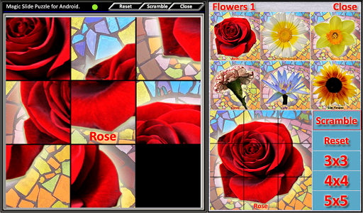 Magic Slide Puzzle Flowers1