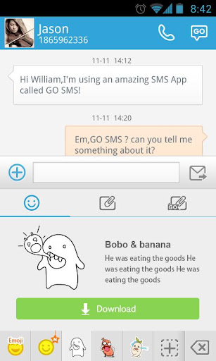 【免費通訊App】GO短信加強版豆小腐表情貼圖-APP點子
