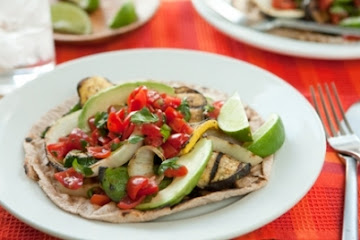 Grilled Veggie Tostadas with Fresh Salsa