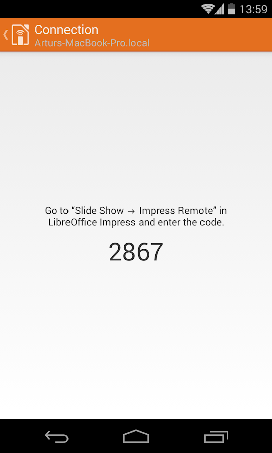    LibreOffice Impress Remote- screenshot  