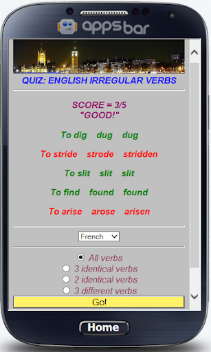 【免費教育App】z-Quiz English Irregular verbs-APP點子