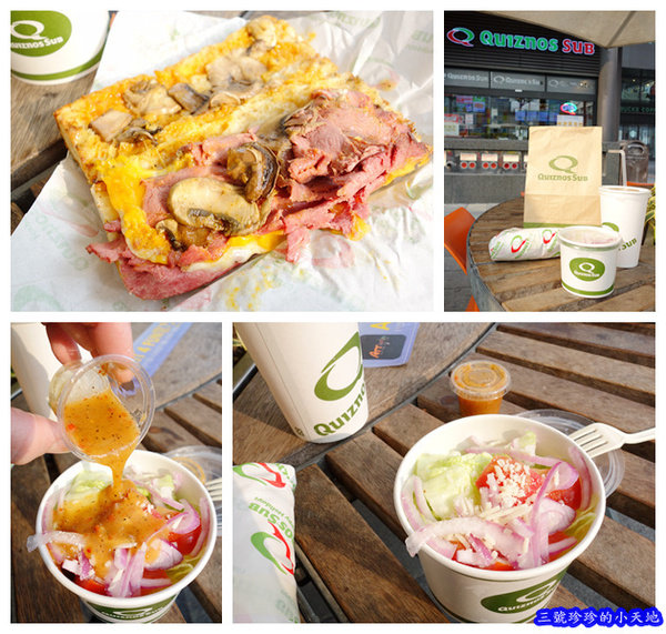 台北信義區。Att4fun。Quiznos sub美國香烤三明治專賣店。來自美國丹佛新鮮現作subway潛艇堡。