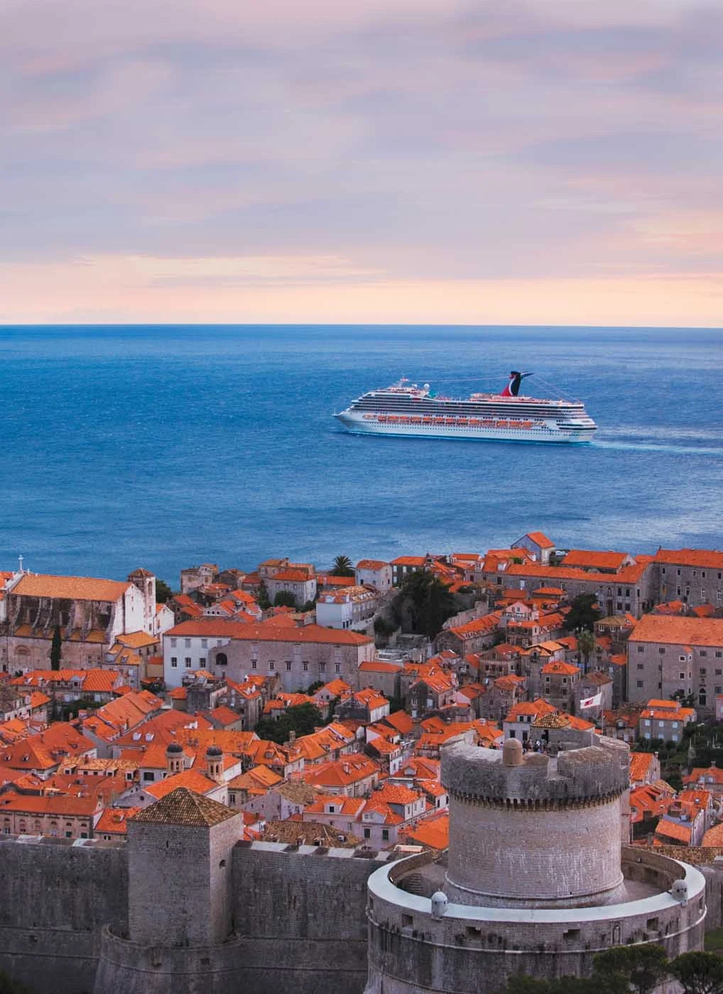 Carnival-Freedom-Dubrovnik-Croatia - Carnival Freedom sails along the picturesque coast of Dubrovnik, Croatia. 
