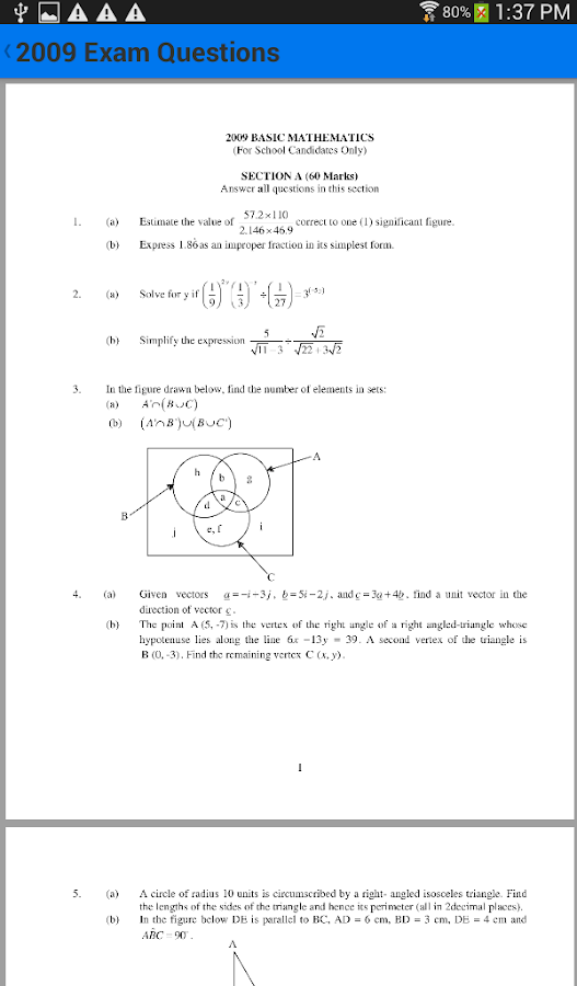 O-Level Math Questions - Android Apps on Google Play
