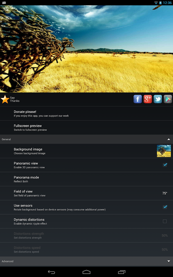 Panoramic Screen - screenshot