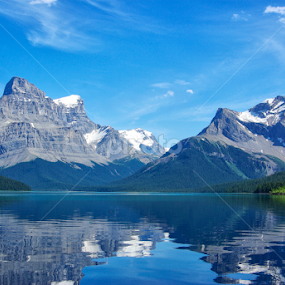 Maligne Lake in Summer by Doug & Coleen Walkey - Landscapes Mountains & Hills