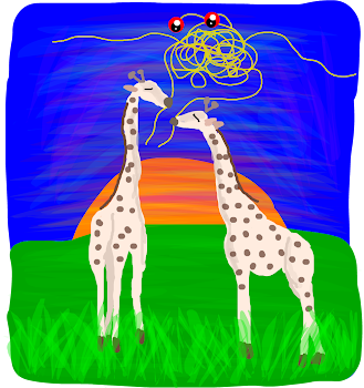 Giraffes Love Spaghetti
