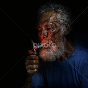 night fire by Daril Sugito - People Portraits of Men