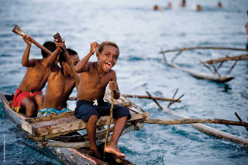 Silversea-Silver-Discoverer-Papua-New-Guinea-kids-2 - Visit Madang, Papua New Guinea, with Silver Discoverer and spend time with the locals.