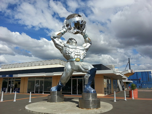 Silver Man and Globe