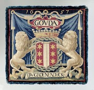 Kussenovertrek met het stadswapen van Gouda