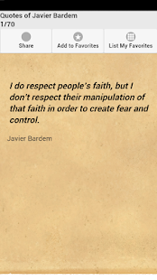 Lastest Quotes of Javier Bardem APK for PC