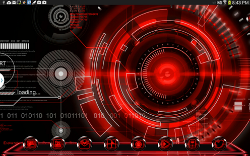 Next Launcher 3D Theme RedKrom