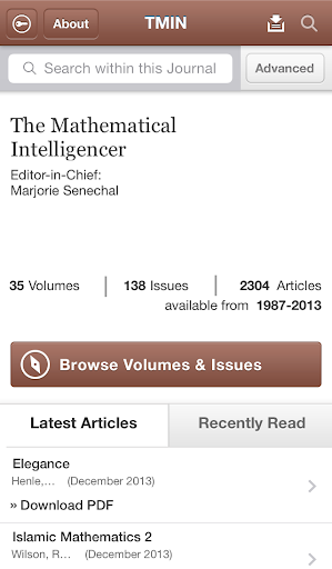 免費下載書籍APP|Mathematical Intelligencer app開箱文|APP開箱王