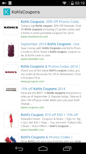 Coupons for Kohls