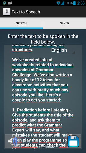 Text to Speech