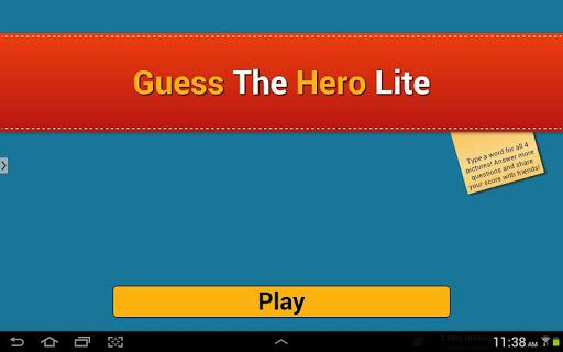 【免費拼字App】Guess The Name of Hero Lite-APP點子