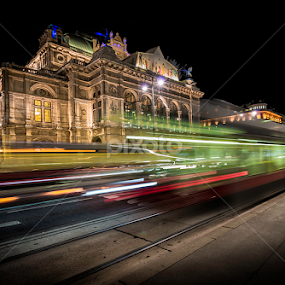 Opera station  by Wael Onsy - City,  Street & Park Night