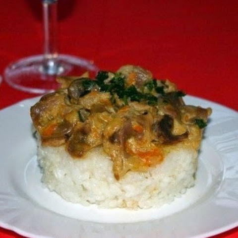 Stewed and noodles gizzards chicken  Cream Gizzards Chicken recipe Sour In egg