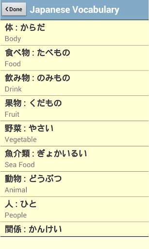 Japanese Vocabulary