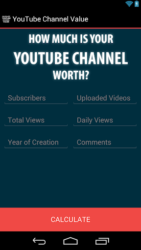 YouTube Channel Value Calc