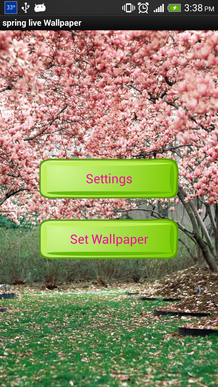 Android application spring live wallpapers screenshort