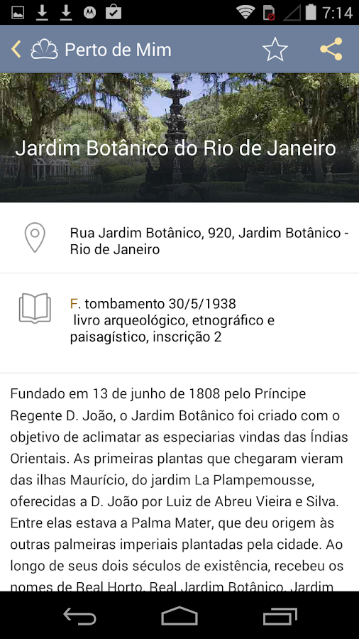   Patrimônio Carioca: captura de tela 