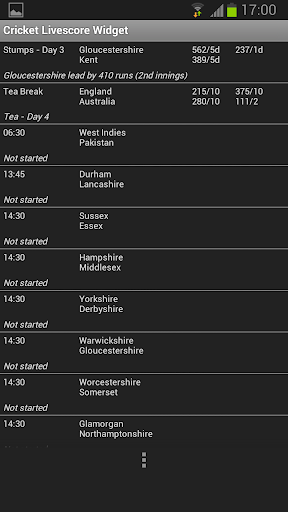 Cricket Livescore Widget