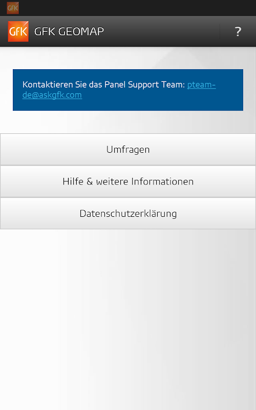 Android application GfK GeoMap DE screenshort