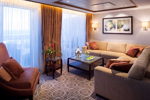 Celebrity_Silhouette_CelebSuiteLiving - Make yourself at home in your private living room on board Celebrity Silhouette.