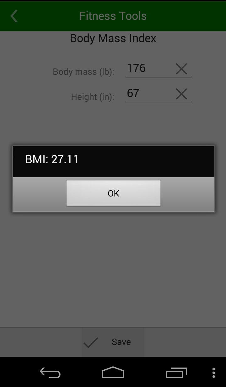 Fitness Tools Screen 3