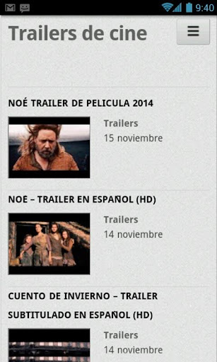 Trailers de Cine español