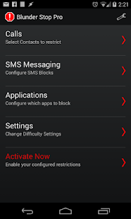 Android application Blunder Stop Pro. Drunk Block screenshot