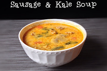 Easy Paleo Pumpkin Soup with Sausage and Kale