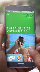 Capture d'ecran de l'application Android PONS Vocabulary Trainer