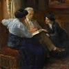 Alphons Marie Antoine Joseph Grandmont (1837-1909), the Artist's second husband, Tutoring two Italian Girls
