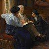 Alphons Marie Antoine Joseph Grandmont (1837-1909), the Artist's second husband, Tutoring two Italian Girls