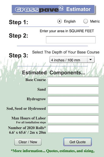 Grasspave2 Estimator