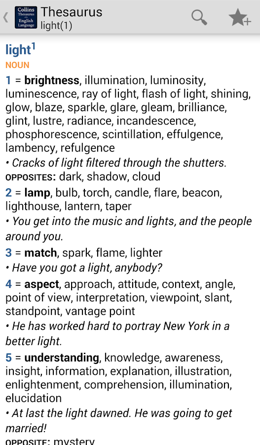 Collins Thesaurus English TR Android Apps on Google Play