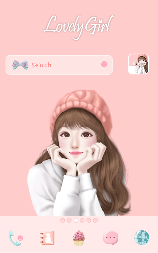 lovely girl smile dodol theme