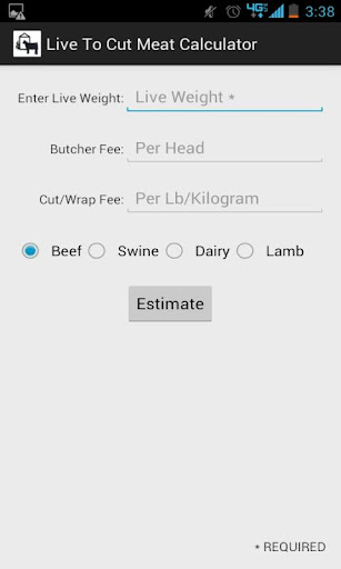 Live To Cut Meat Estimator