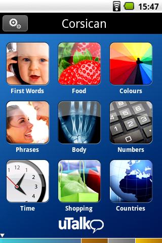 Android application uTalk Corsican screenshort