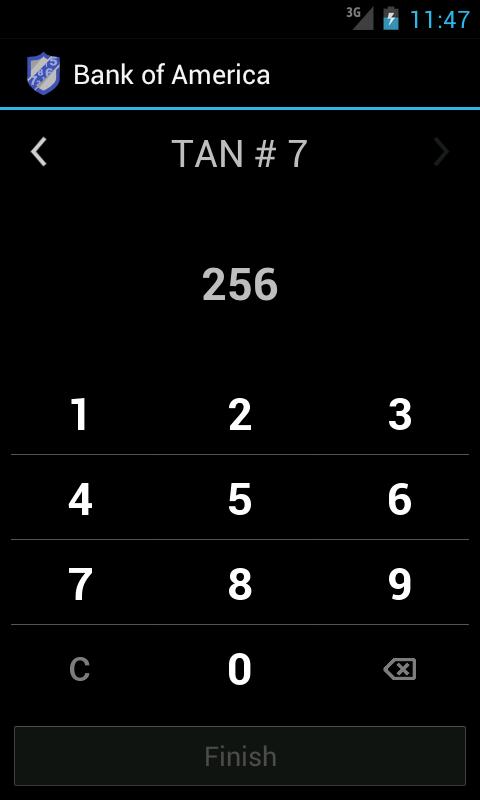 Android application TAN Manager screenshort