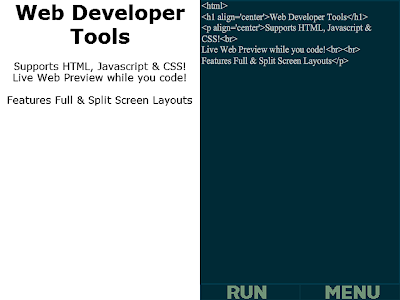 Web Developer Tools – Create and preview HTML, Javascript and CSS ...